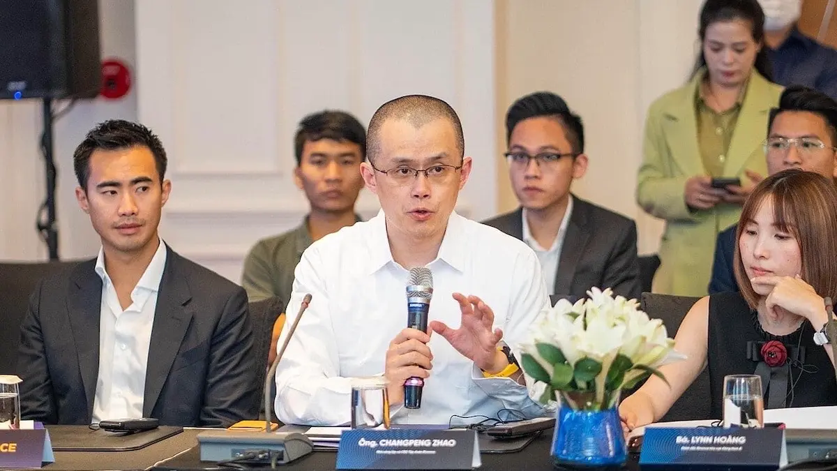 Changpeng Zhao (CZ) en una conferencia en 2022