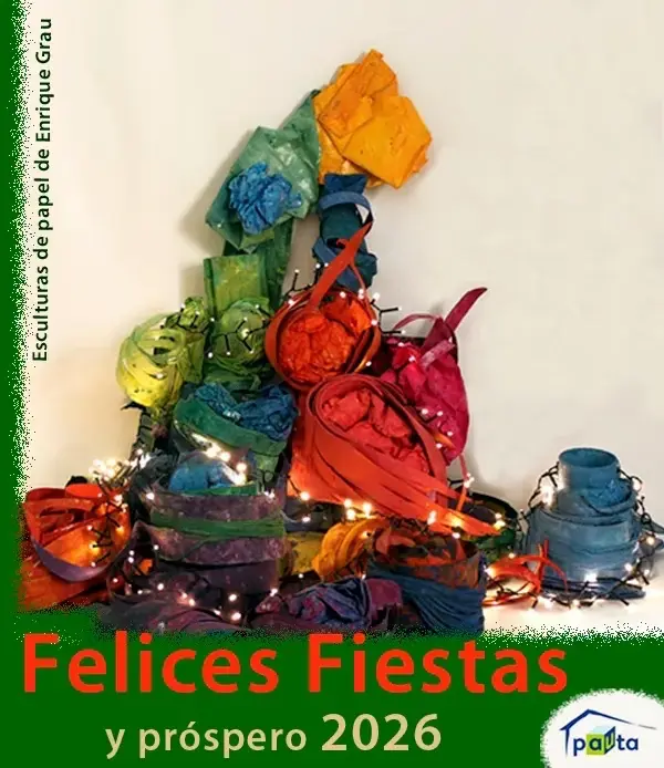 Felicitación de Navidad: escultura de la Sagrada Familia, obra de Enrique Grau (2025)