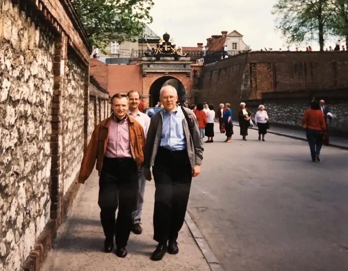 Andrzej Sypel con Erhard Gasda y José Escondrillas Wencel en Varsovia