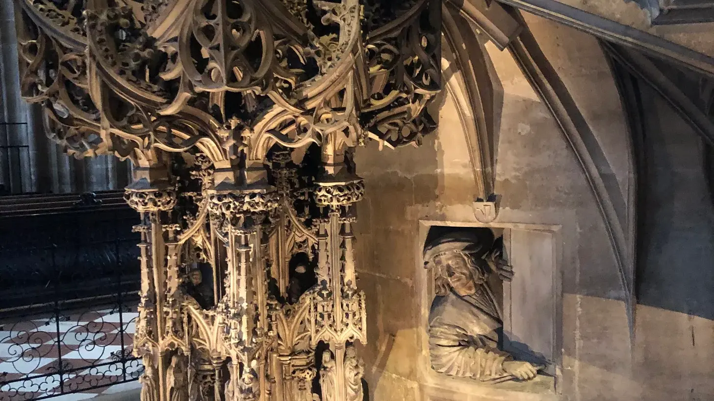 Mirón del púlpito, Catedral de San Esteban, Viena