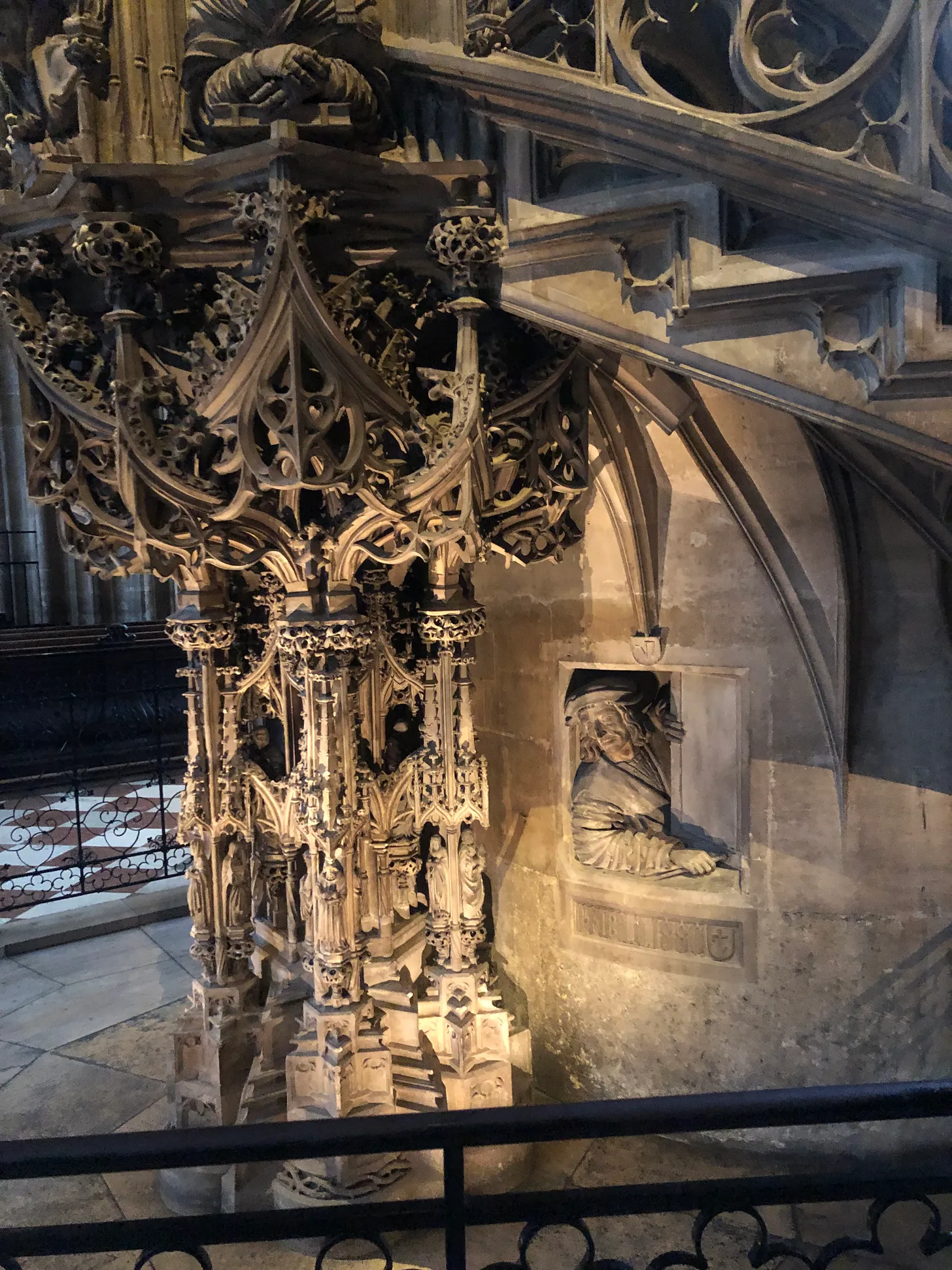 Mirón del púlpito, Catedral de San Esteban, Viena
