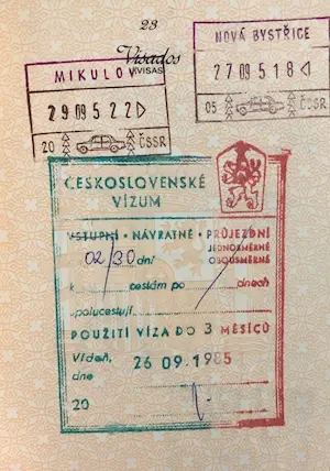 Visado checoslovaco de 1985